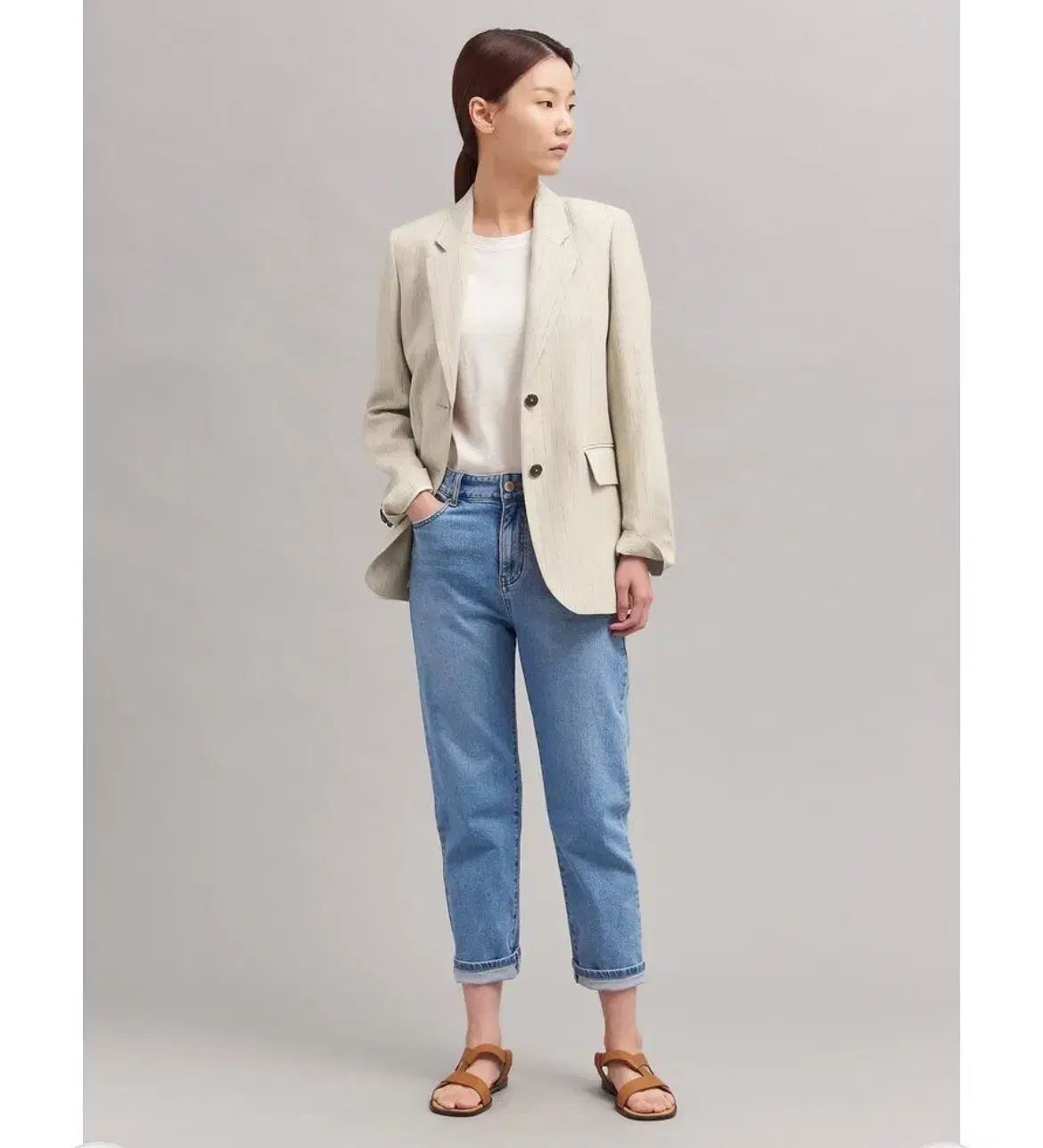 女性 ビーンポール レディース リネン ジャケット 95 サイズ