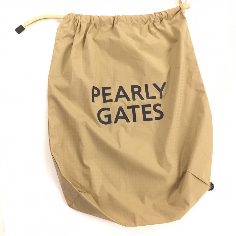 PEARLY GATES - 【新品】パーリーゲイツ 4WAYレインワンピース ベージュ×黒 地模様 フード収納 袖着脱可 収納袋 レディース 1(M) ゴルフウェア PEARLY GATES 新品】パーリーゲイツ 4WAYレインワンピース ベージュ×黒 地模様