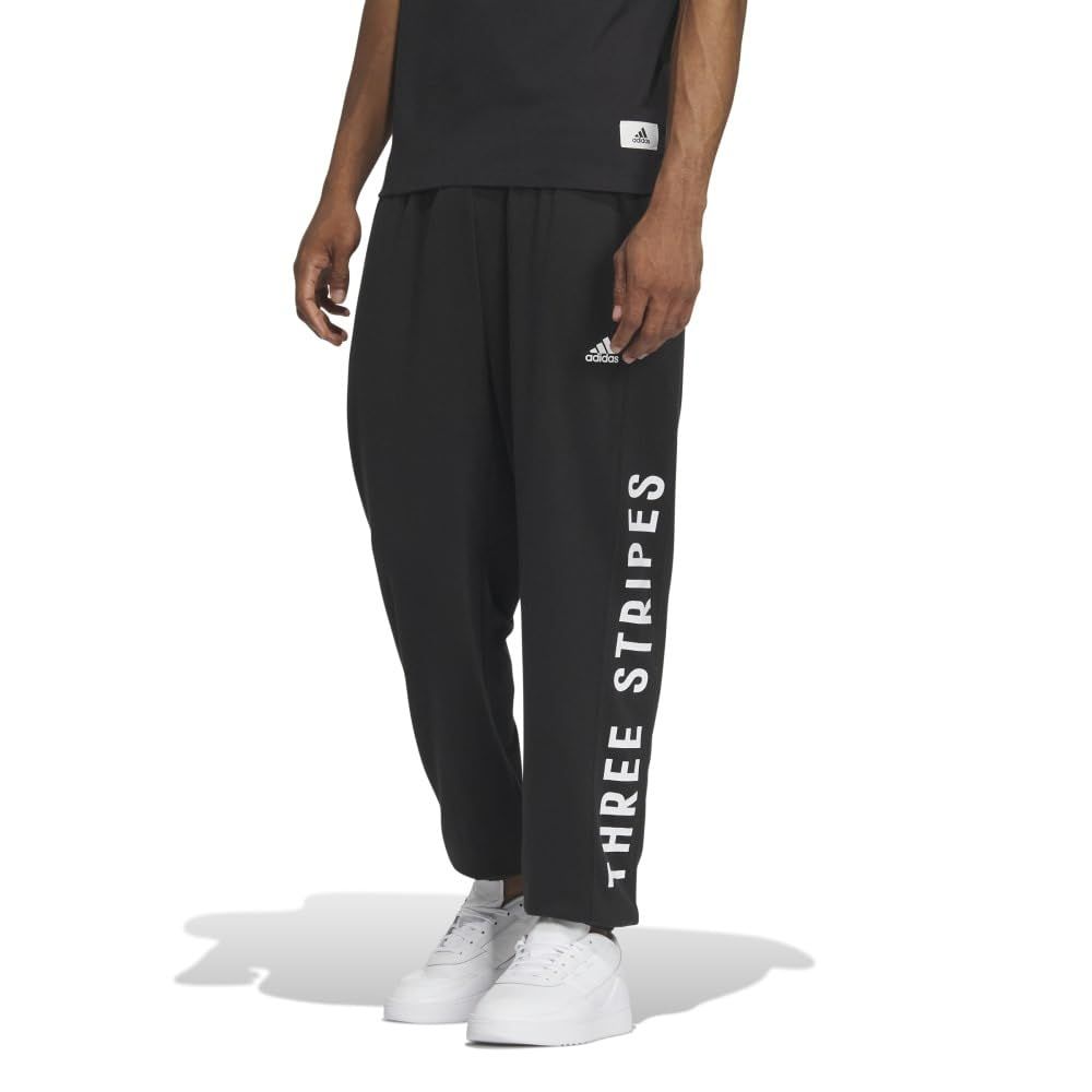 [アディダス] スウェット パンツ ワーディング ルーズフィット フレンチテリー ストレートレッグ 伸縮カフパンツ JSY34/BXF28 メンズ ブラック(IS5149) J/XL [ブラック(IS5149)] [XL]