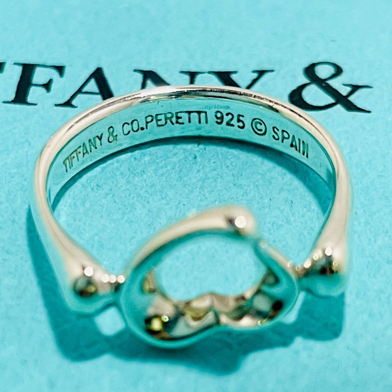 希少 ティファニー オープンハート リング シルバー TIFFANY&Co.☆830 