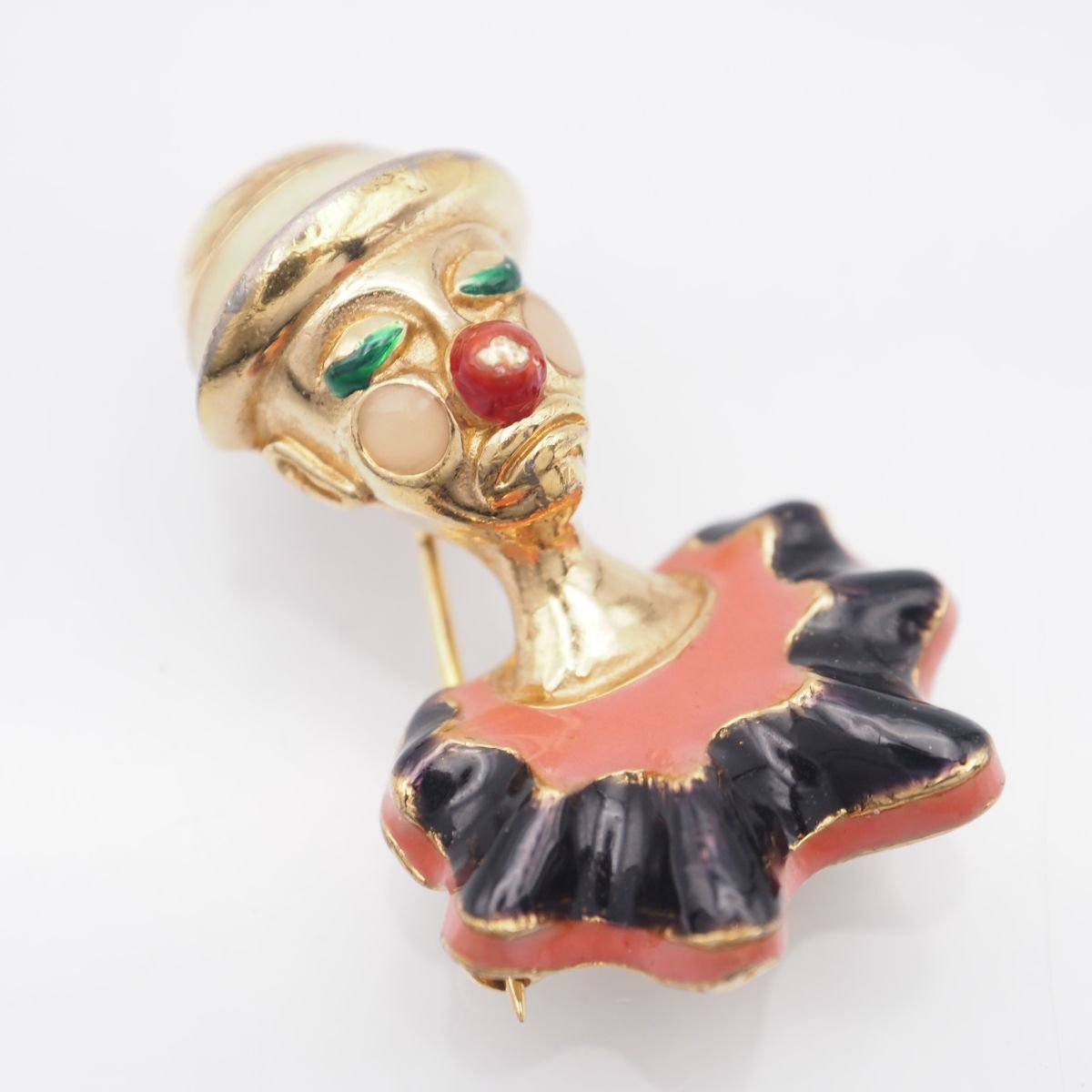 G172 サイナー CINER ブローチ ピエロ マルチ エナメル ゴールド デザイン