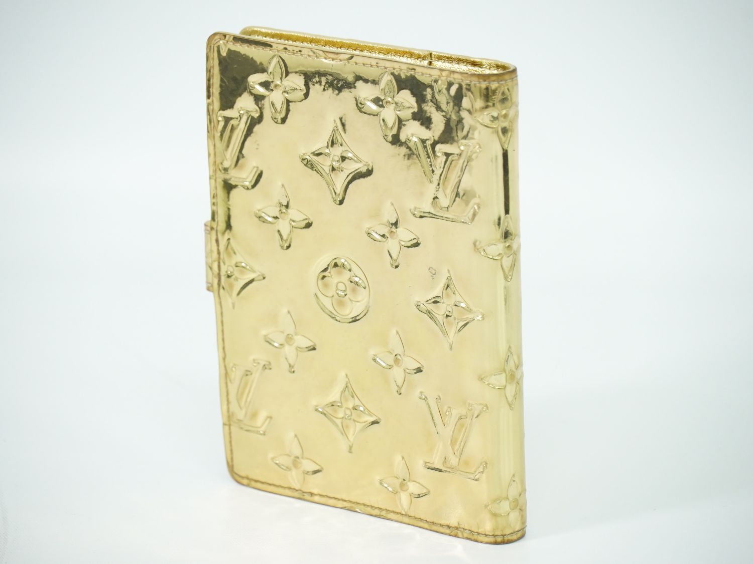 本物 ルイヴィトン LOUIS VUITTON LV アジェンダ PM モノグラム ミロワール 手帳カバー システム手帳 ゴールド R20962 ビトン 雑貨小物 フォロー割