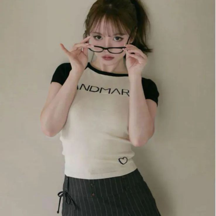 ANDMARY】Mary logo knit tops