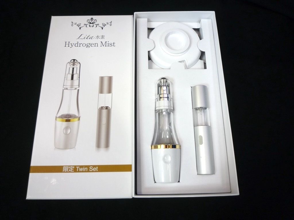 24年4月購入 新品 Lita水素 Hydrogen Mist ハイドロゲンミスト ツインセット Twin Set 携帯型水素水生成器 リタライフ 水素水スプレー  - メルカリ