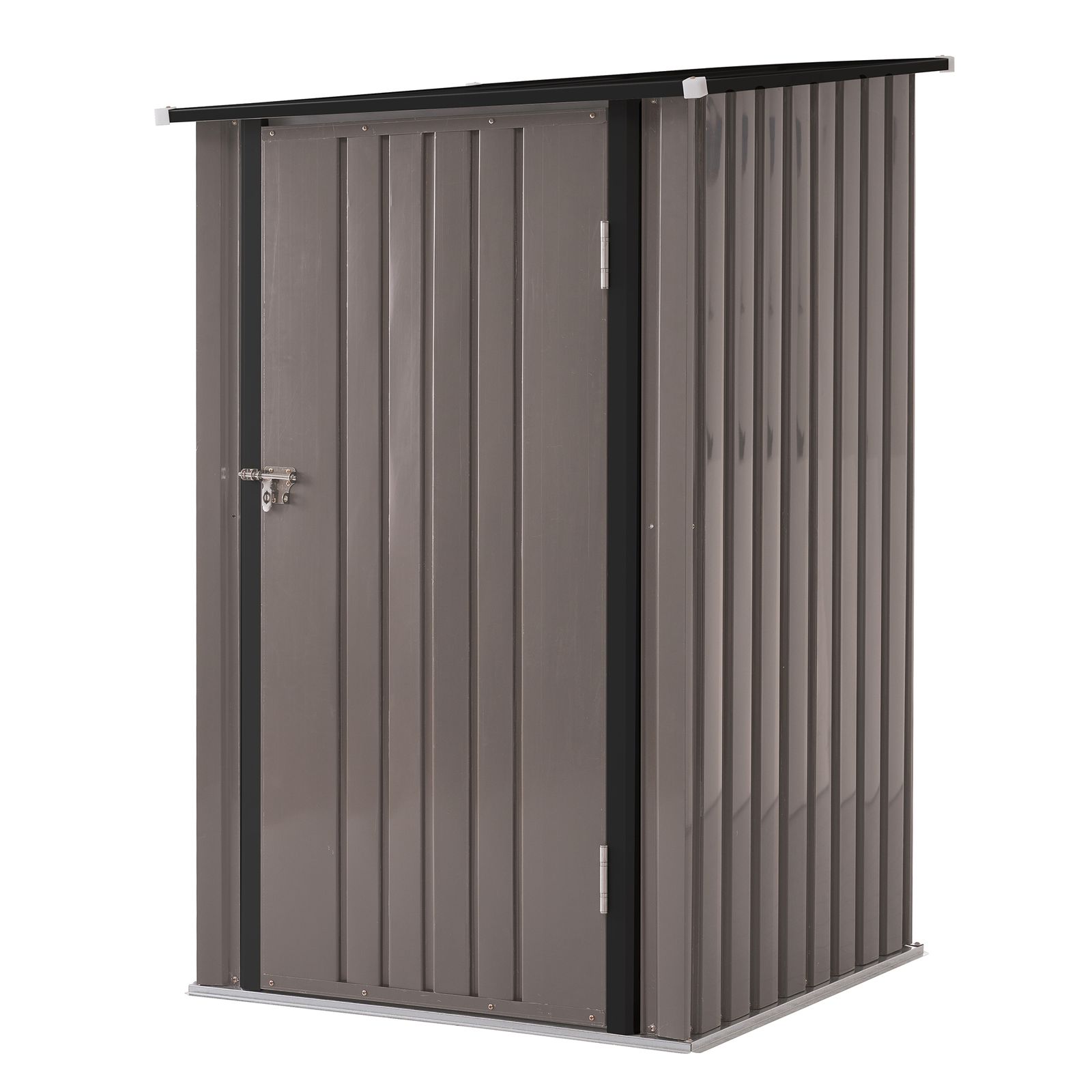 物置 屋外 スチール 倉庫 戸外収納庫 幅99 奥行き105 高160 物置き おしゃれ 大型 収納庫 屋外物置 防さび ベランダ 防水 ドア 引戸 スチール物置 屋外収納 ロック付き ガーデニング 庭 ブラウン
