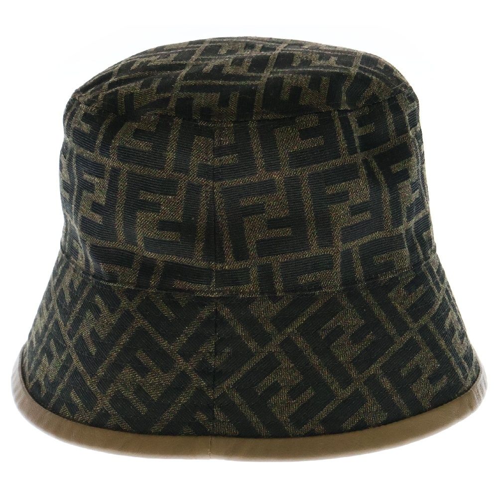 FENDI フェンディ バケットハット FFロゴ ブラウン/イエロー ハット ファブリック ブラウン | Fendi