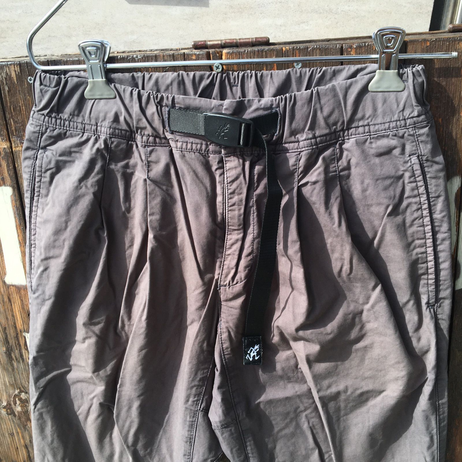 【GRAMICCI x ADAM ET ROPE】グラミチパンツ アダムエロペ ワンタック ストレッチ パンツ チャコールグレー ◆Size:S