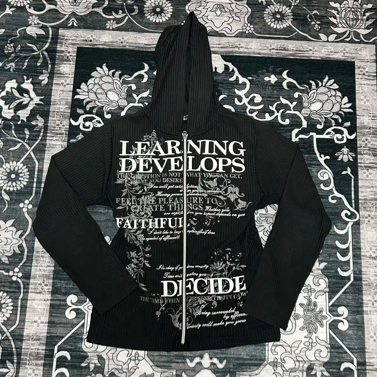 Y2K パンク レタリング ヴィンテージ ジップアップ