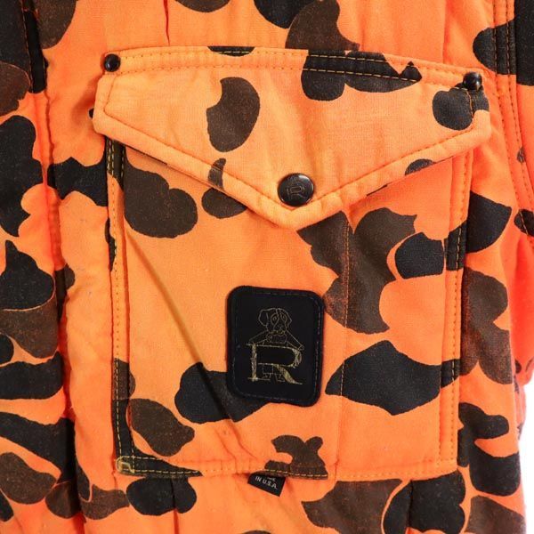オレンジ×黒商品番号リフリッジウエア 80s ヴィンテージ 中綿ジャケット M オレンジ×黒 RefrigiWear USA製 メンズ   【221231】