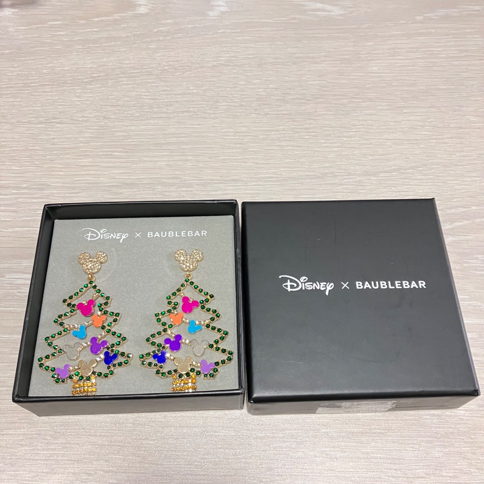 SALE！ ディズニー バウブルバー コラボピアス ミッキー クリスマスツリー-