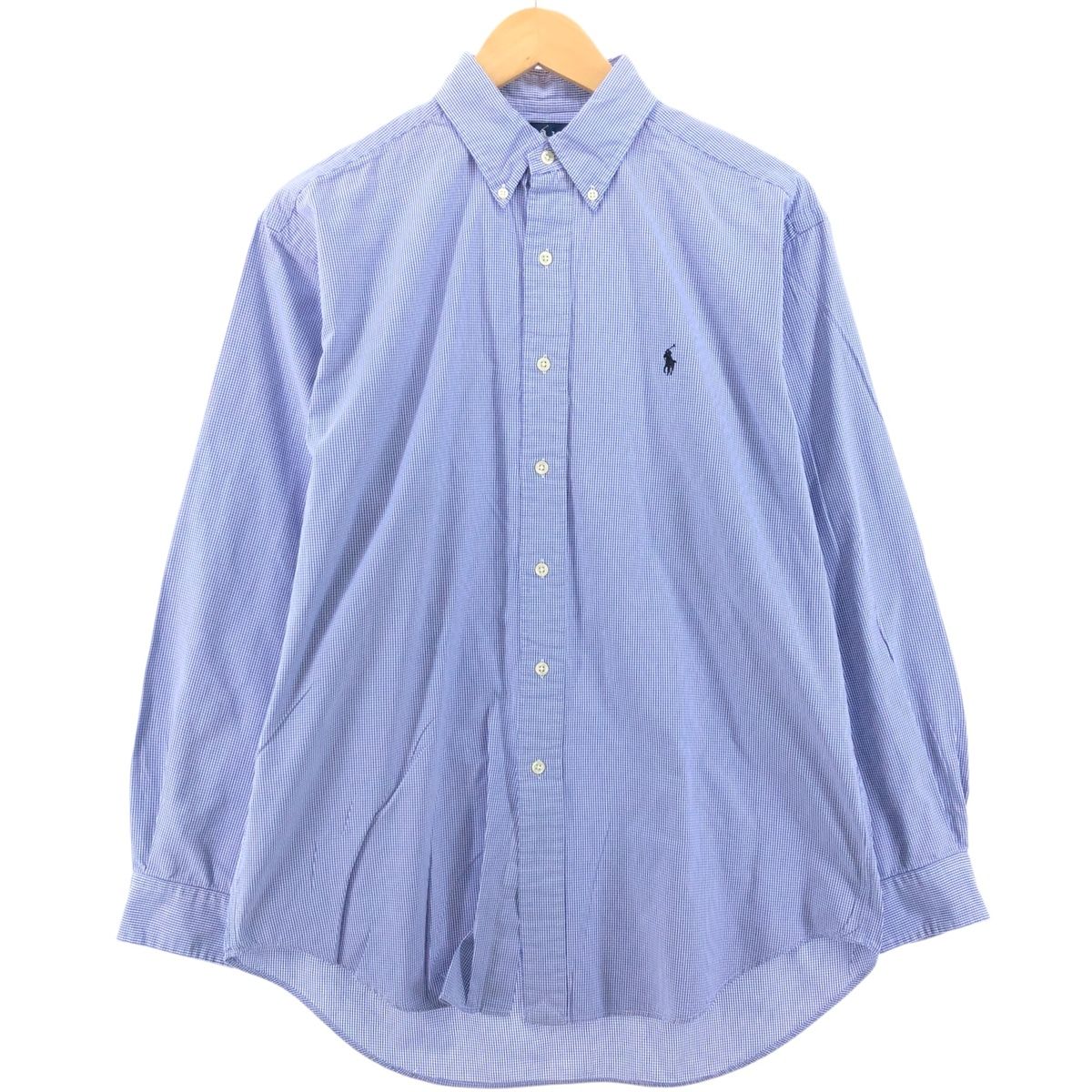 古着 ラルフローレン Ralph Lauren BLAKE ギンガムチェック 長袖 ボタンダウンチェックシャツ メンズM相当|eaa548330