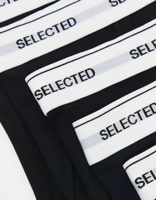  セレクテッドオム メンズ トランクス アンダーウェア Selected Homme 5 pack trunks in black with waistband トランクス 下着 アンダーウェア