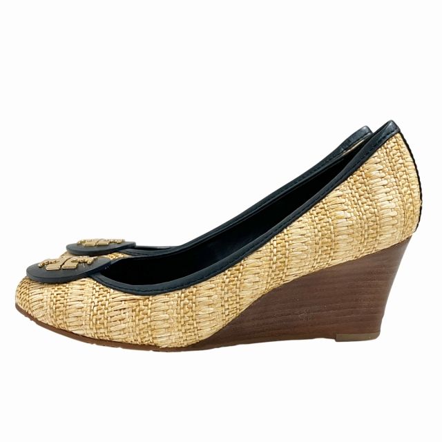 トリーバーチ TORY BURCH 美品 パンプス ウェッジソール ロゴ
