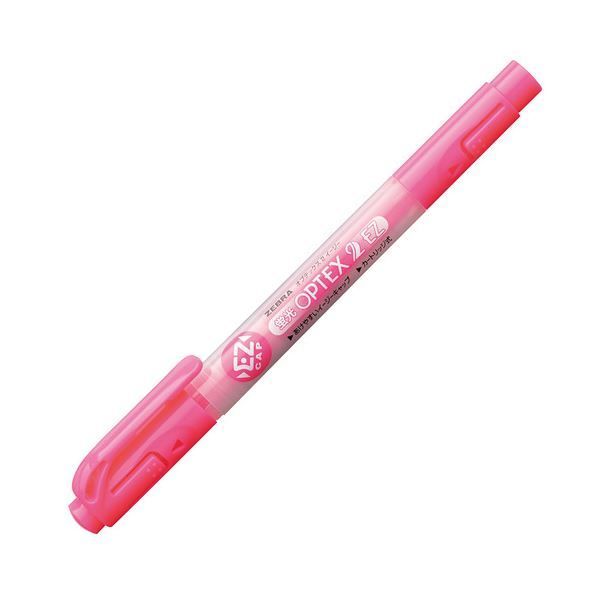 （まとめ）ゼブラ 蛍光オプテックス2 EZ ピンク WKT11-P 1本 【×1