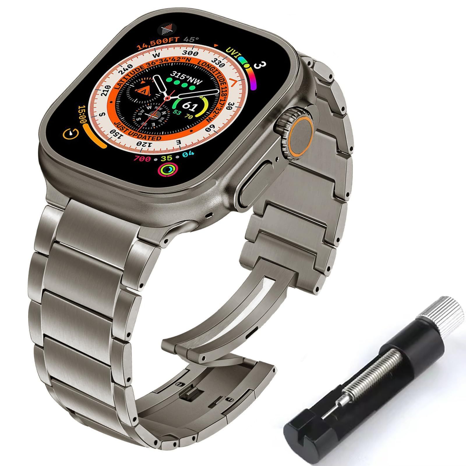 【人気商品】apple watch watch series チタン製互ベルト Ultra2/Ultra/SE/9/8/7/6/5/4/3/2/1 38mm バンド 40mm バンド 41mm アップルウォッチ 42mm 44mm チタニウム製 45mm A