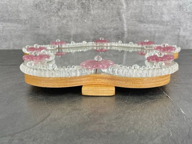 ムラーノ ベネチアンガラス 鏡 【中古】 MURANO イタリア製 壁掛け