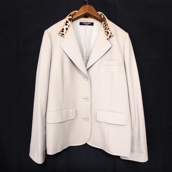 良品 LEONARD レオナール ジャケット エレガント 大きめサイズ 良品 LEONARD レオナール ジャケット エレガント 大きめサイ