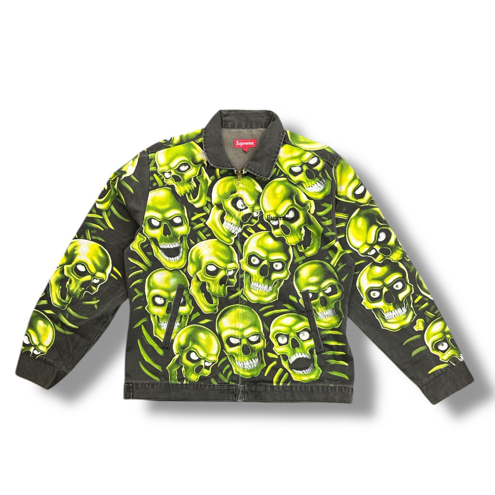 supreme スカルパイル ワークジャケット 2018S/S シュプリーム 国内正規 Supreme 18SS Skull Pile Work Jacket LIQUID BLUE スカル