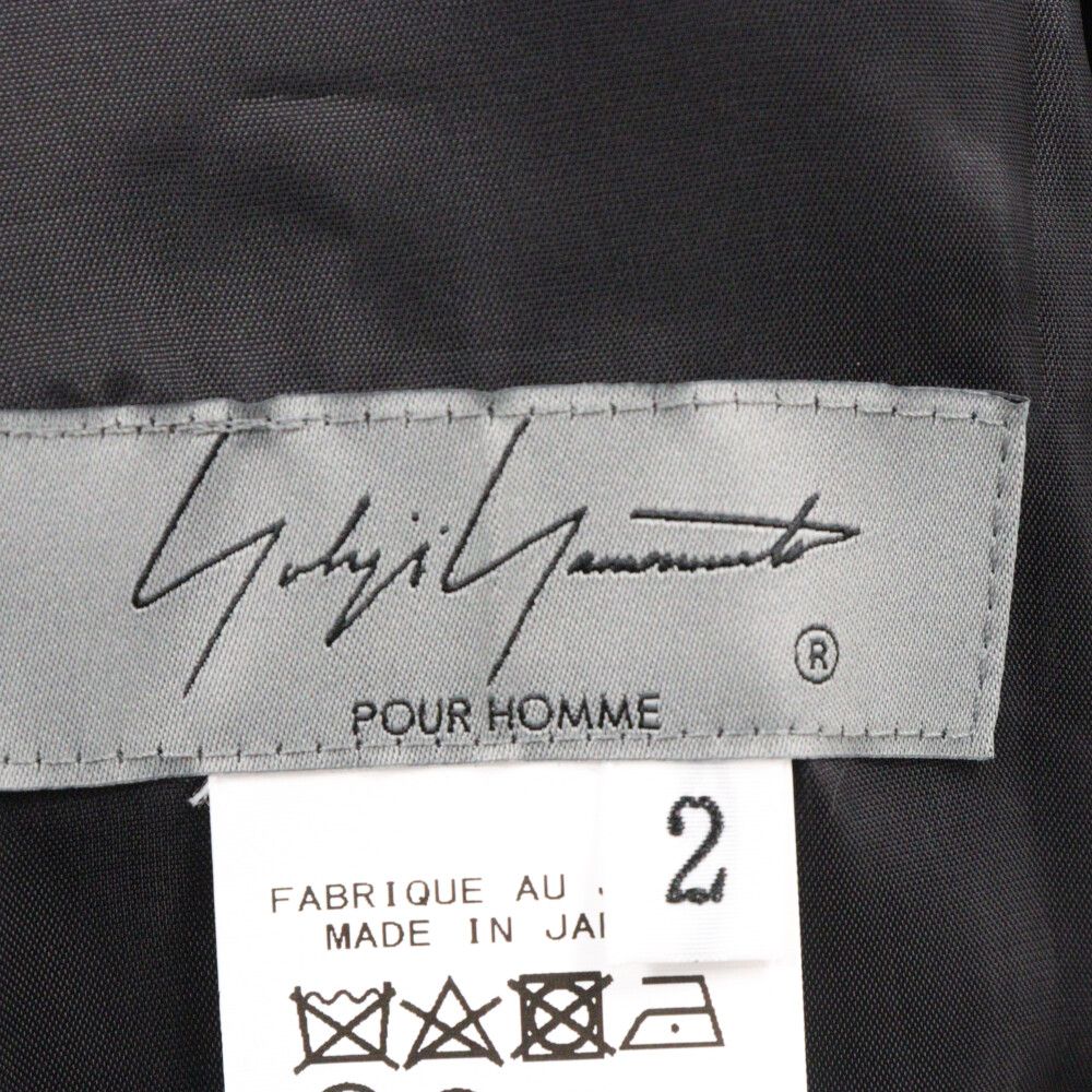 Yohji Yamamoto POUR HOMME ヨウジヤマモト プールオム 21AW LOOK2 林 史己トンボプリント シルクパンツ ブラック HX-P26-433 Yohji Yamamoto POUR HOMME (ヨウジヤマモト プールオム) 21AW LOOK2