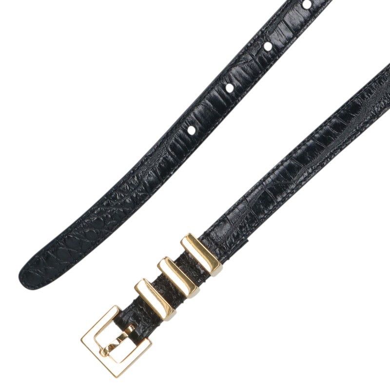 サンローランパリ 3連バックルレザーベルト ナローベルト エディ期 中古・古着通販】Saint Laurent Paris (サンローランパリ