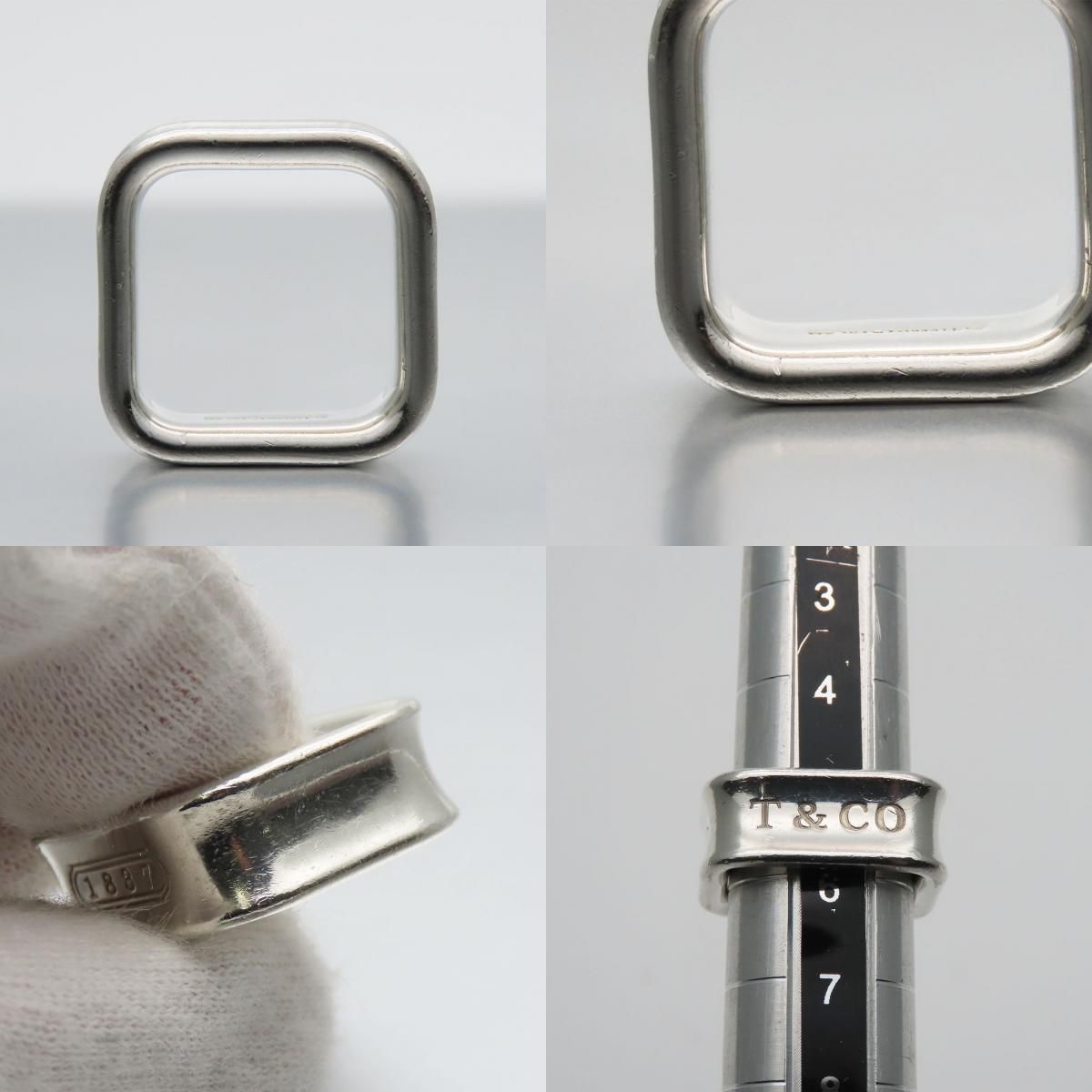 中古】 ティファニー リング・指輪 1837 スクエア シルバー925 約9.1g