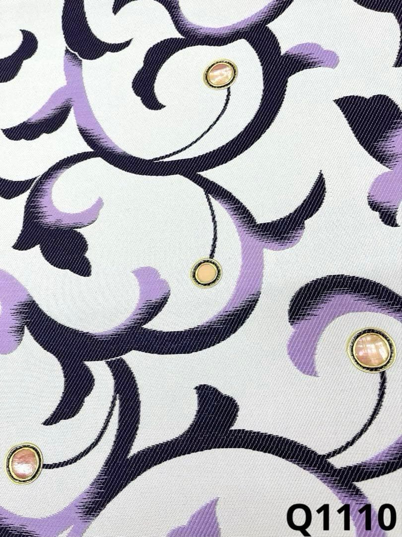 螺鈿細工 袋帯 唐花 ピンクシェル 正絹 六通 ガード加工済