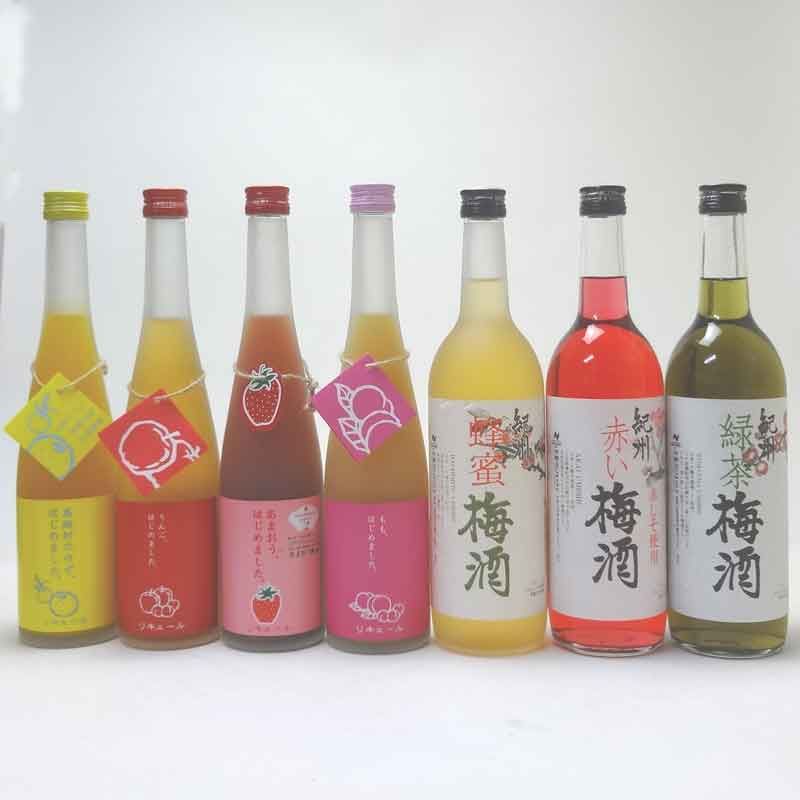 果物梅酒7本セット もも梅酒 りんご梅酒 ゆず梅酒 あまおう梅酒 福岡県 500ml×4本蜂蜜梅酒 紫蘇梅酒 緑茶梅酒 和歌山県 720ml×3本