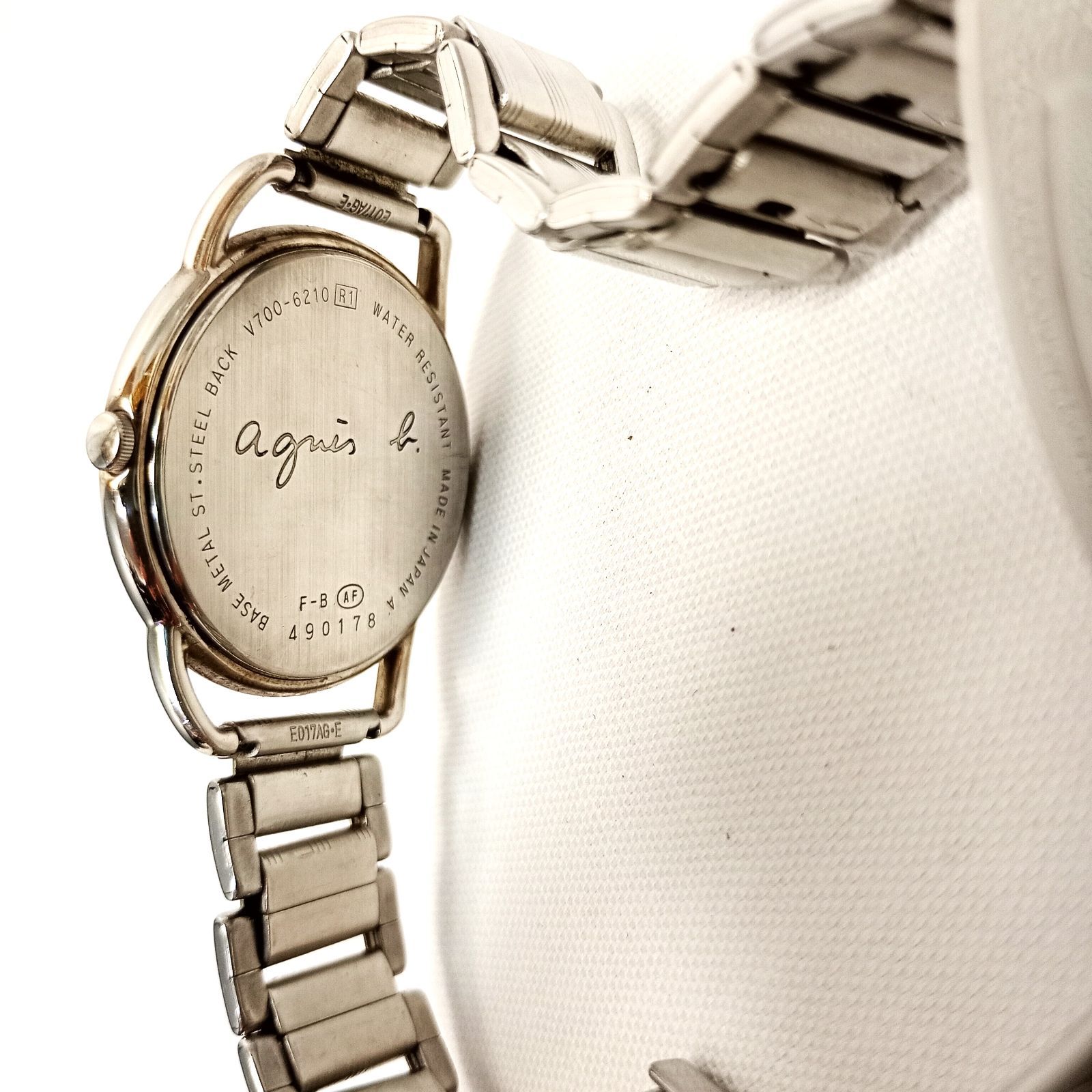 稼働品】agnes b. アニエスベー 腕時計 V700‐6210 2針 ラウンド - メルカリ