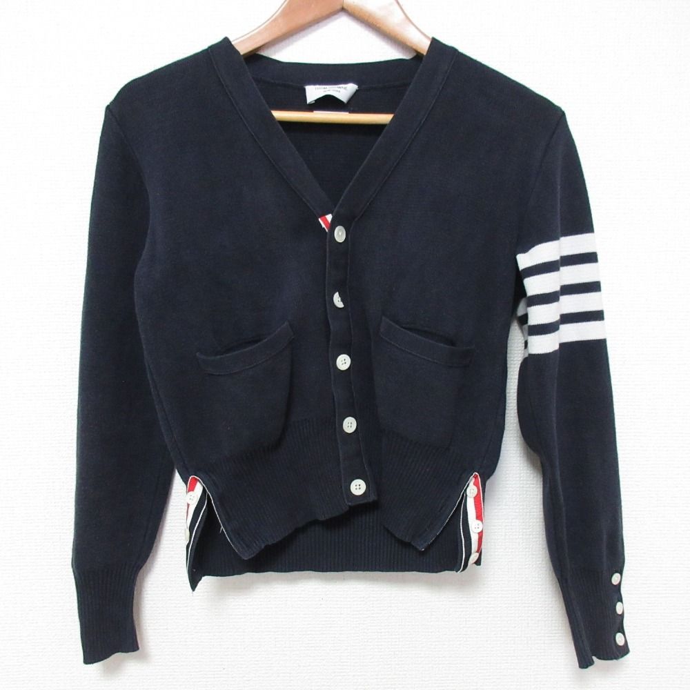 THOM BROWNE トムブラウン カーディガン キッズサイズ12 ネイビー