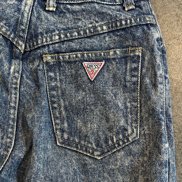 USA製 90s Vintage old guess Chemical Denim Tapered Pants 