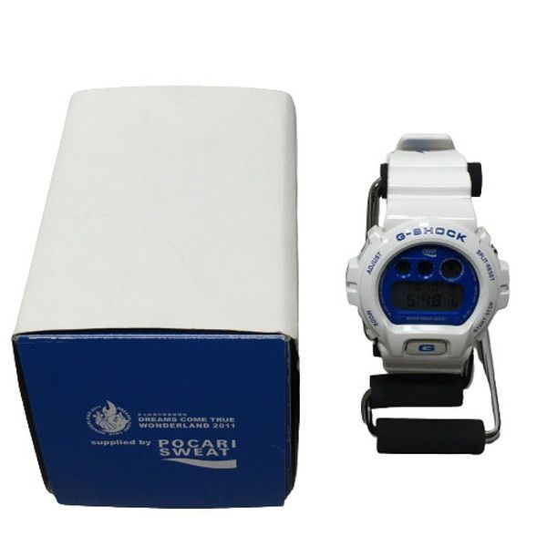 【激安販促】レア☆Gショック 非売品 ドリカム×ポカリGSHOCK腕時計 白×青 コラボレーションモデル