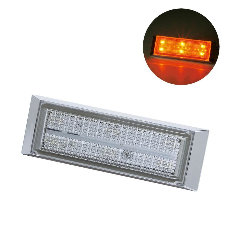 槌屋ヤック YAC 流星ポイントマーカーリトル クリア/アンバー CE272A 省スペース設計 DC24V LED マーカーランプ トラック・カー用品