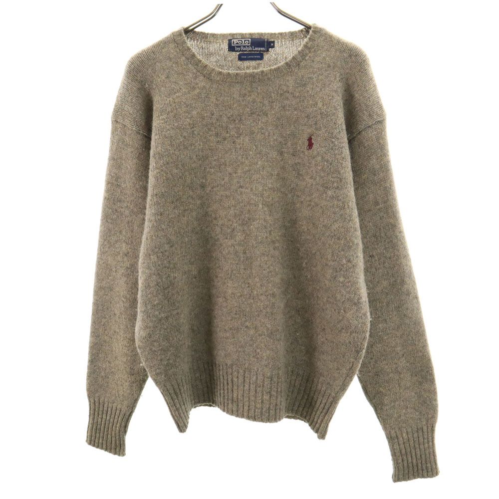 ポロバイラルフローレン 90s オールド ウールブレンド 長袖 セーター M ベージュ Polo by Ralph Lauren ニット メンズ