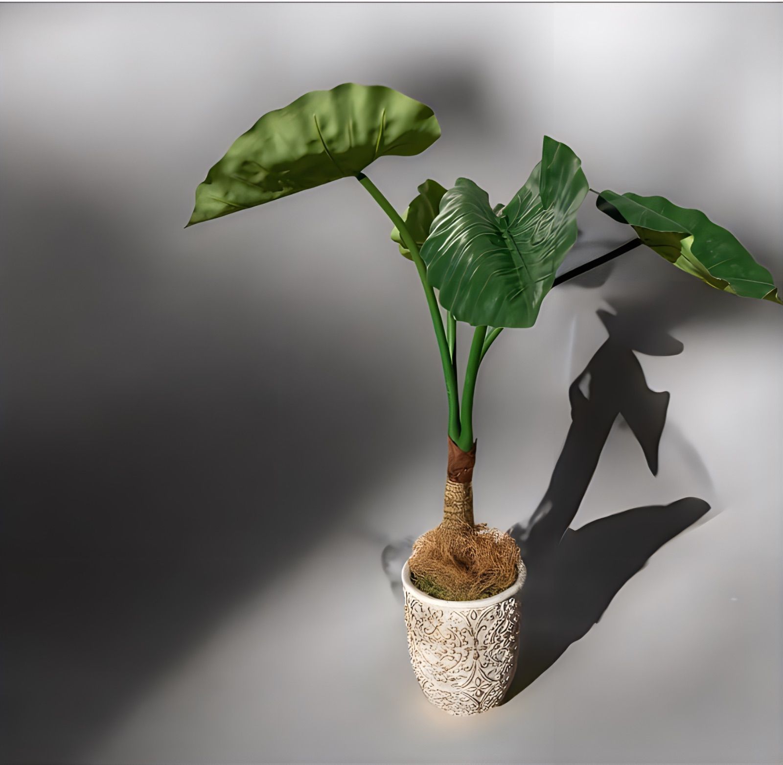 光触媒　人工観葉植物　ウォールグリーン　フェイクグリーン　クワズイモ7758 光触媒 人工観葉植物 ウォールグリーン フェイクグリーン クワズイモ