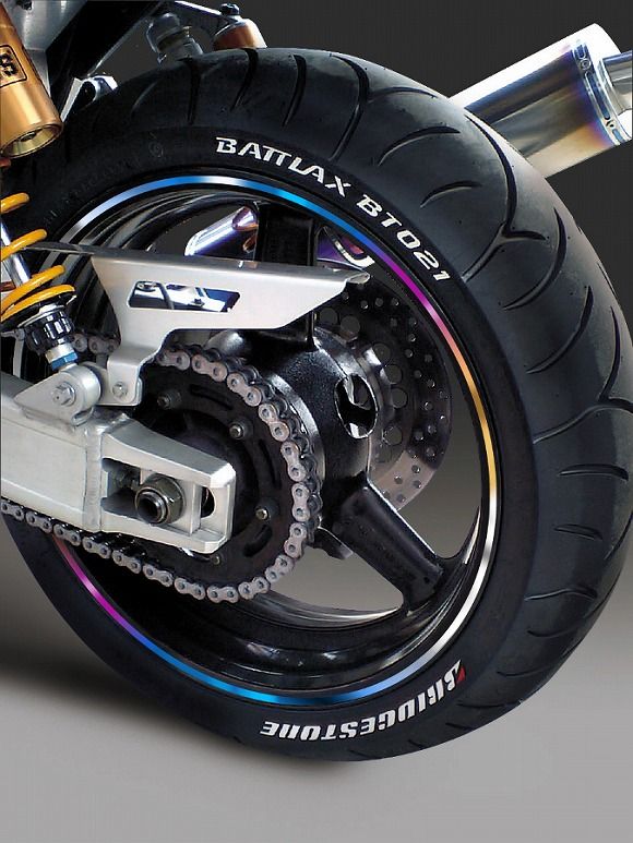 2輪 MDF 文字無 チタニウムリムストライプ 6mm 品番：P057-6832