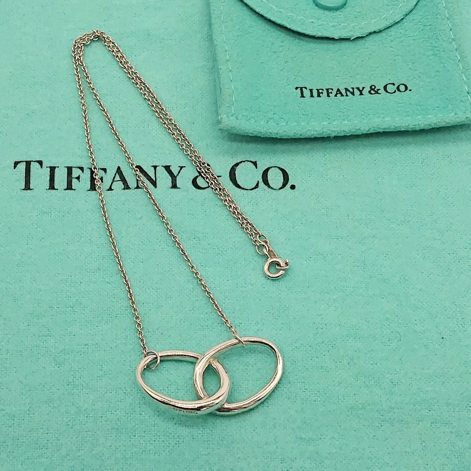 TIFFANY & CO　ティファニー　 ダブルループ　ネックレス　925　シルバー 　保存袋　エルサ ペレッティ