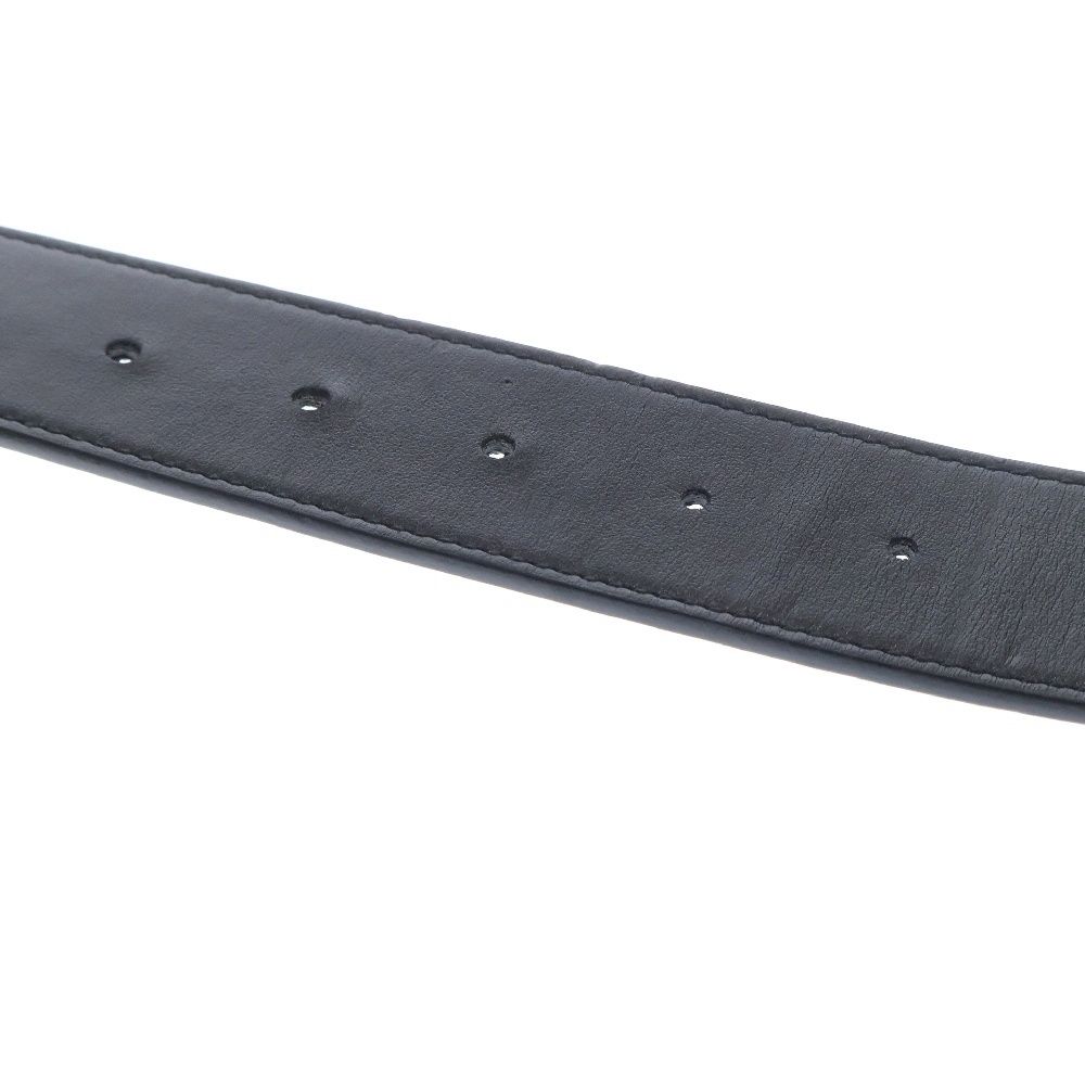 GUCCI グッチ ダブルG リバーシブル レザー ベルト ネイビー/ブラック