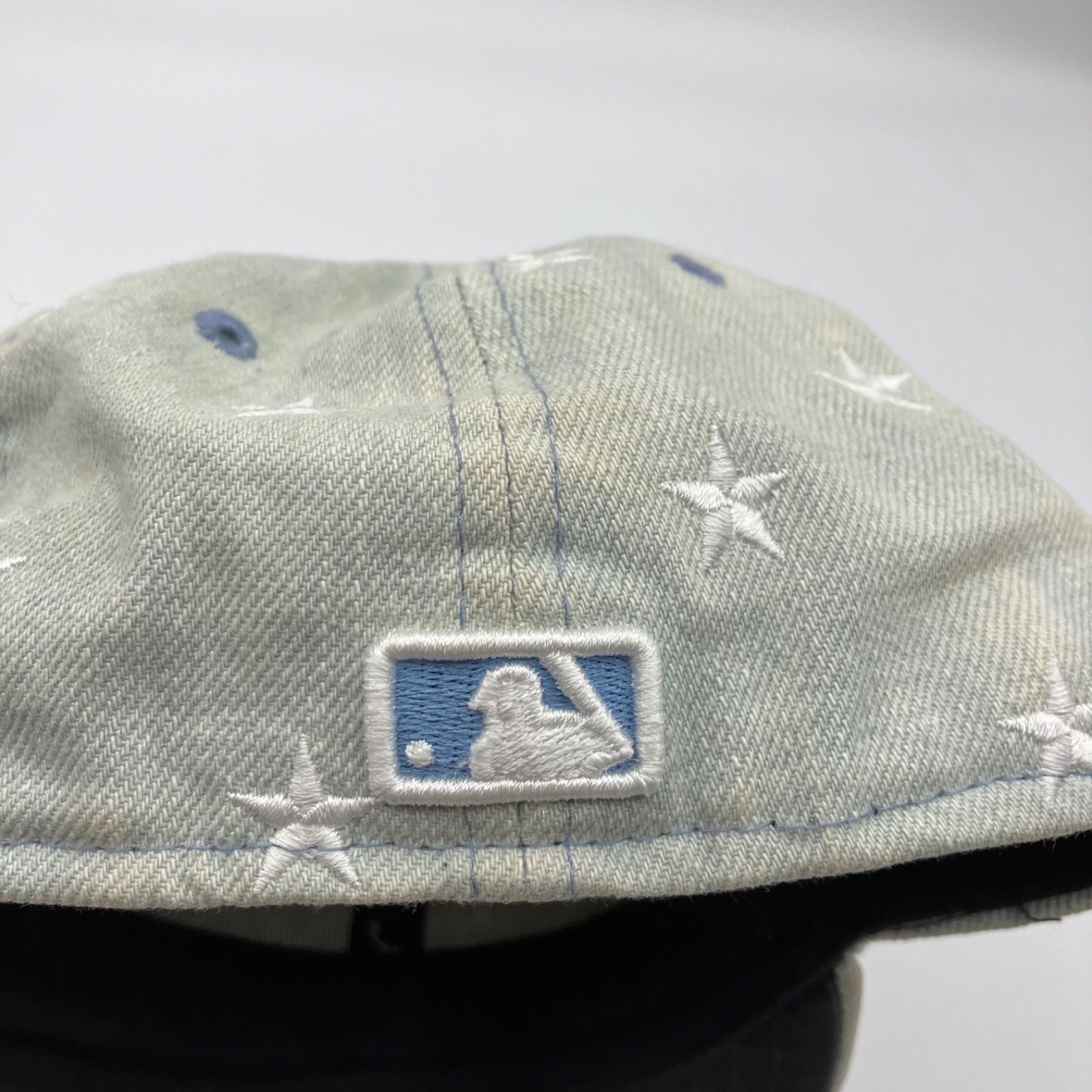 NEW ERA ニューエラ 59fifty MLB NY ニューヨーク・ヤンキース キッズ デニム キャップ スター 星 子供 男の子 ブルー ベースボール CAP 52cm 帽子 SG149-38