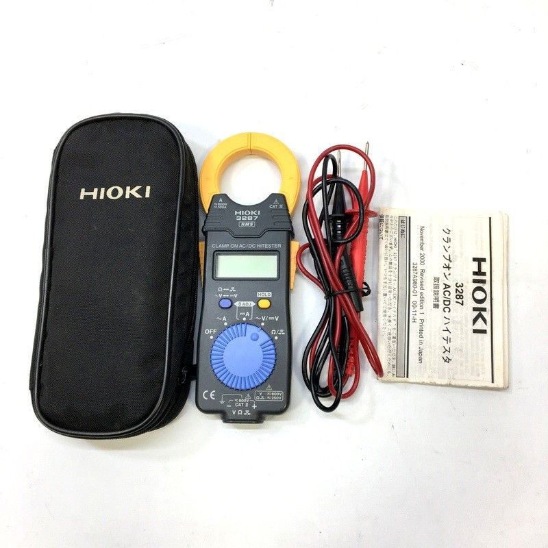 HIOKI 日置電機 3287 クランプオン AC DC ハイテスタ クランプメーター 電流計 電圧 抵抗測定 △ DW3566