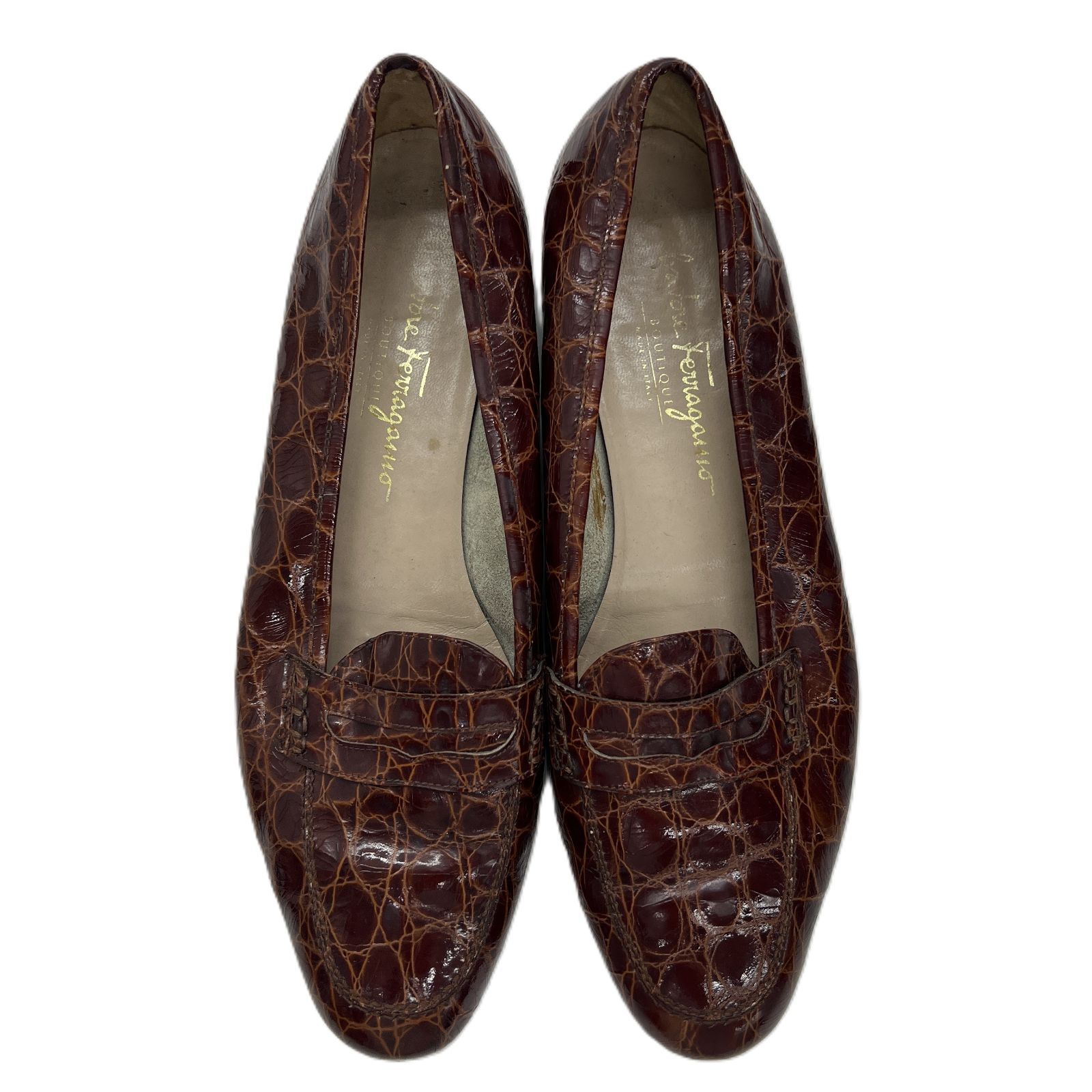Salvatore Ferragamo （ サルヴァトーレ フェラガモ） 型押し クロコ 