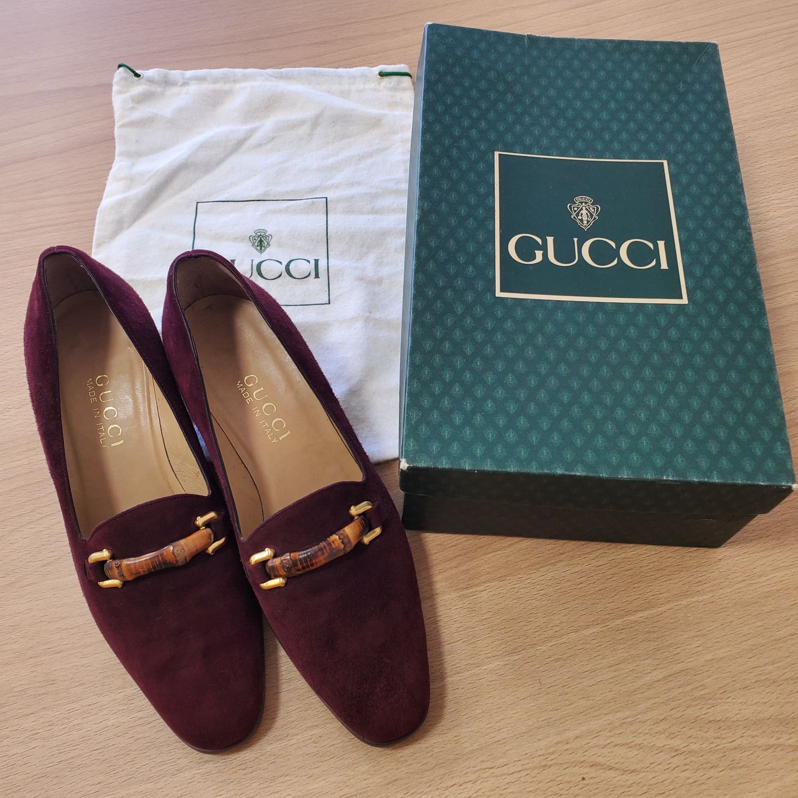 EL4】GUCCI グッチ バンブー ホースビット スエード レザー EL4】GUCCI グッチ バンブー ホースビット スエード レザー