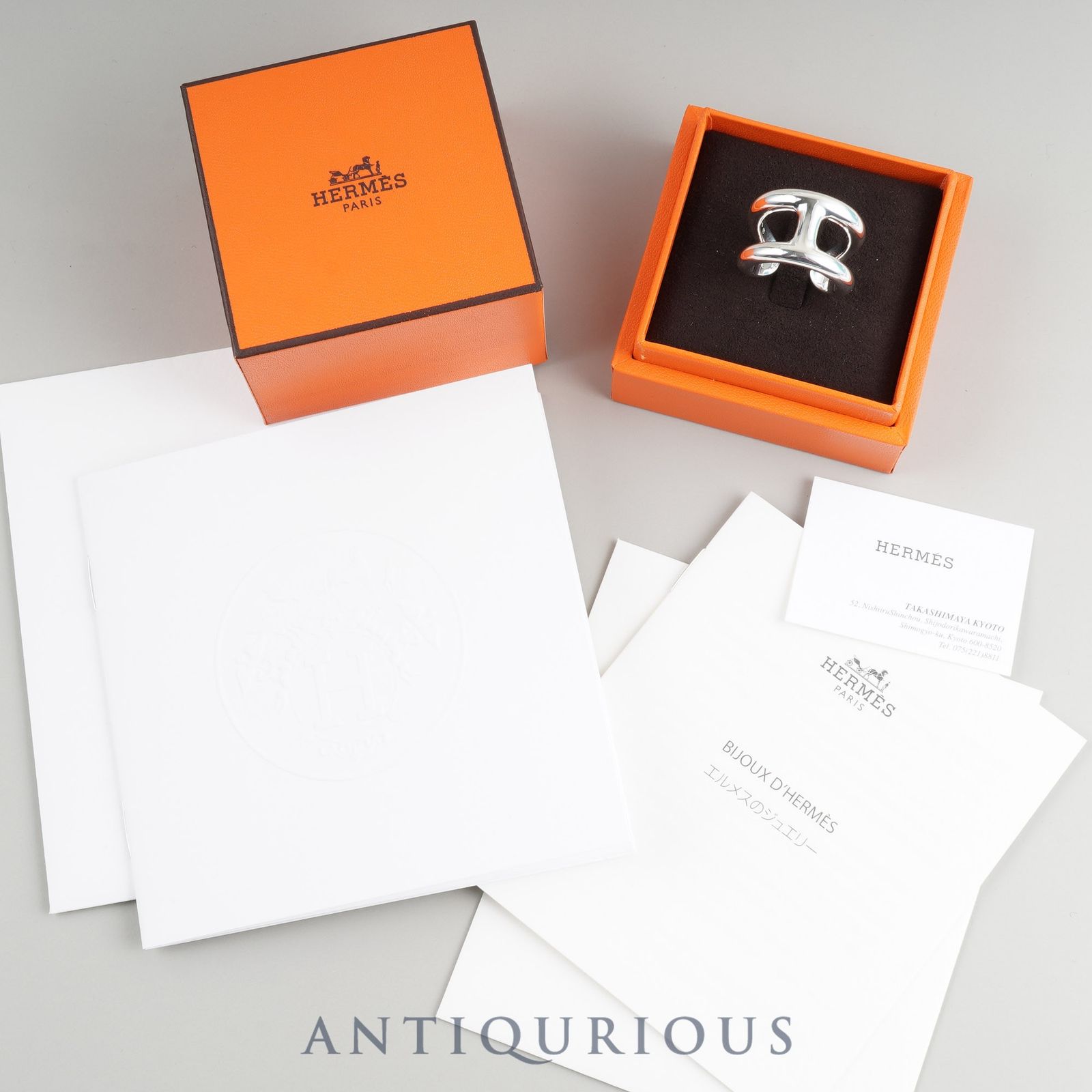 HERMES エルメス　オスモズGM 57 リング　新品未使用　保証書付き エルメス リング オスモズ GM SV925 #57 箱 カード 24年刻