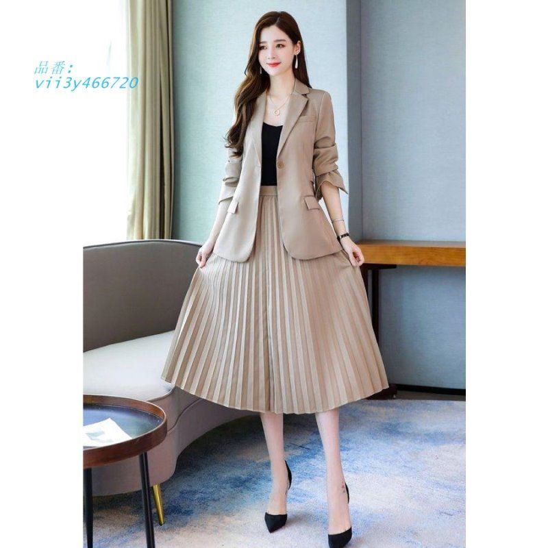 ひざ下丈スカート 長袖