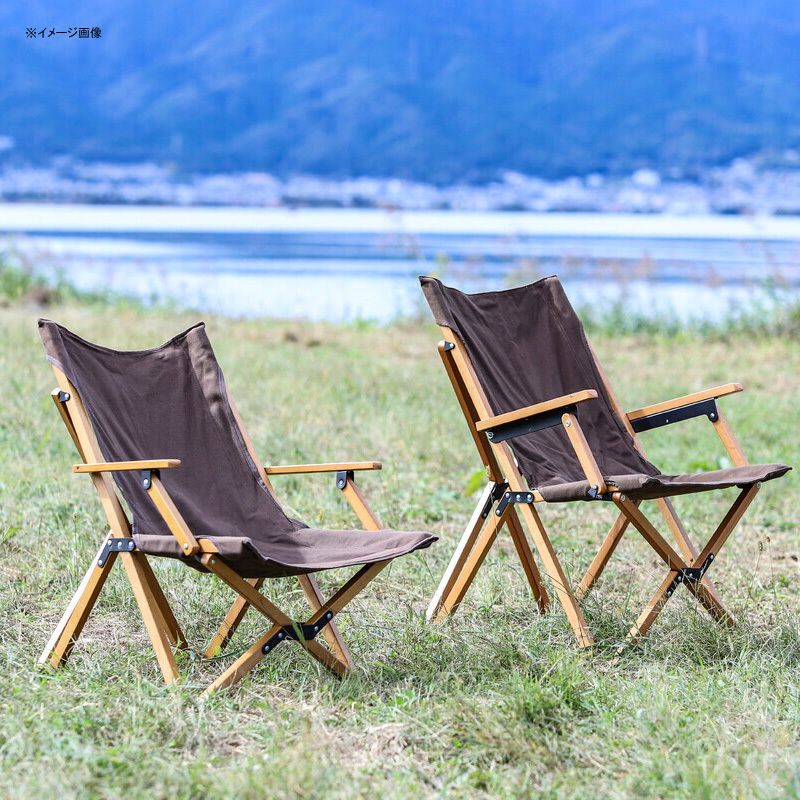 アノバ（ANOBA）] ウッドハイバックチェア ロータイプ ブラック