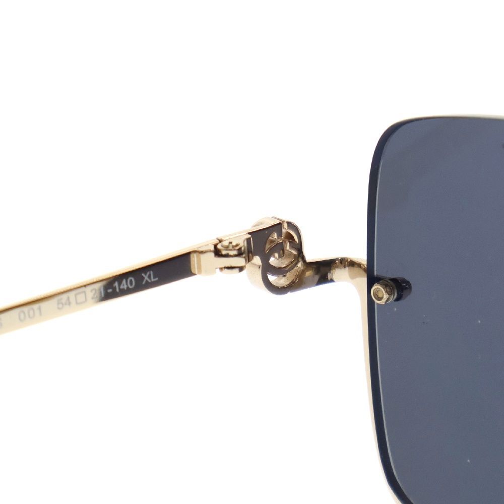 GUCCI GUCCI (グッチ) ハーフリム メタルフレーム ブラックレンズ