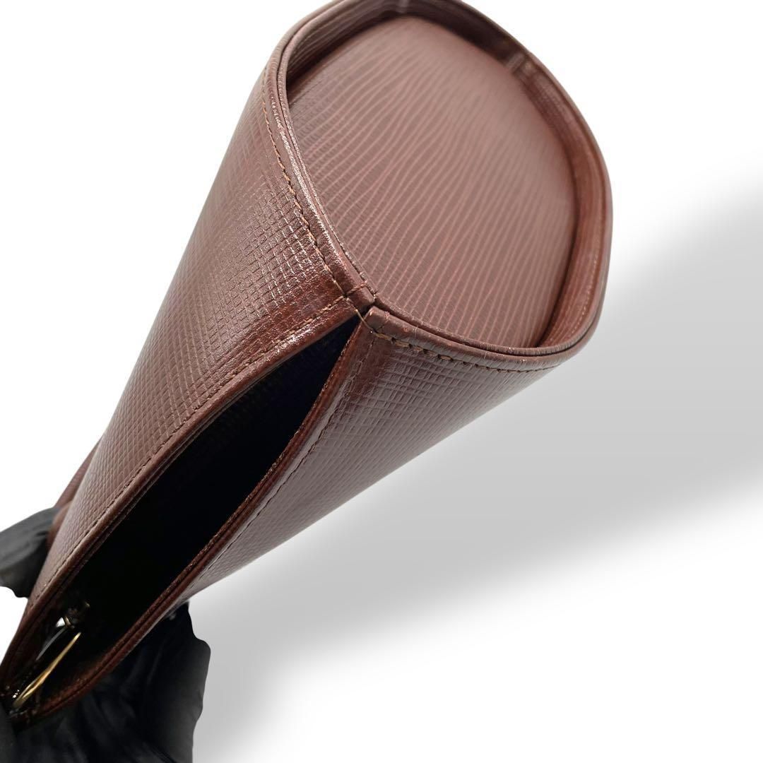 超美品 希少色 LOUIS FERAUD ルイフェロー オーストリッチ バッグ 美品 Louis Feraud ルイフェロー ハンドバッグ レザー ブラウン