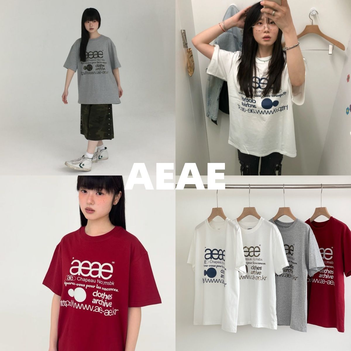 AEAE★韓国★人気★APPLIQUE LOGO TEE 半袖 ロゴ Tシャツ 新品 韓国 AEAE エーイーエーイー WEB LOGO T-SHIRTS 半袖 ロゴ