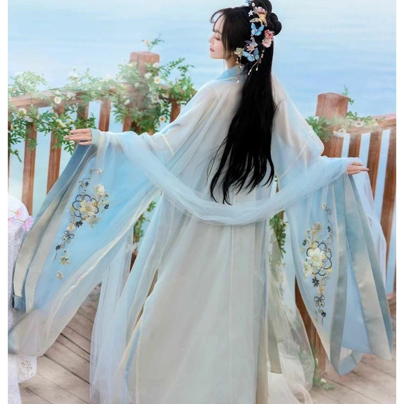 チャイナ服 ブルー系