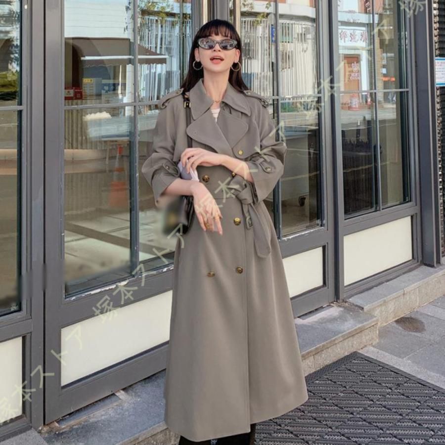 トレンチコート レディース 春 秋 aライン コート ベルト付き ゆったり ジャケット 春 ビジネス トレンチコート レディース 長袖 OL コート お歳暮 年末 年始