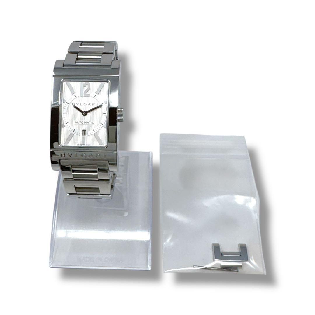 ブルガリ レッタンゴロ RT45S 自動巻き デイト シルバー メンズ 腕時計